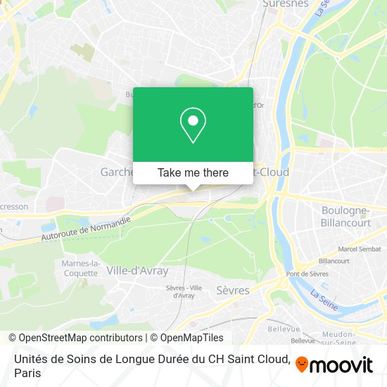 Unités de Soins de Longue Durée du CH Saint Cloud map