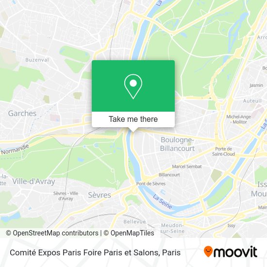Comité Expos Paris Foire Paris et Salons map