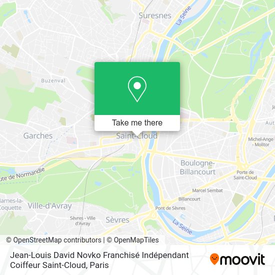 Jean-Louis David Novko Franchisé Indépendant Coiffeur Saint-Cloud map