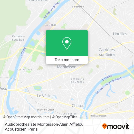 Audioprothésiste Montesson-Alain Afflelou Acousticien map