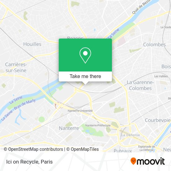 Ici on Recycle map