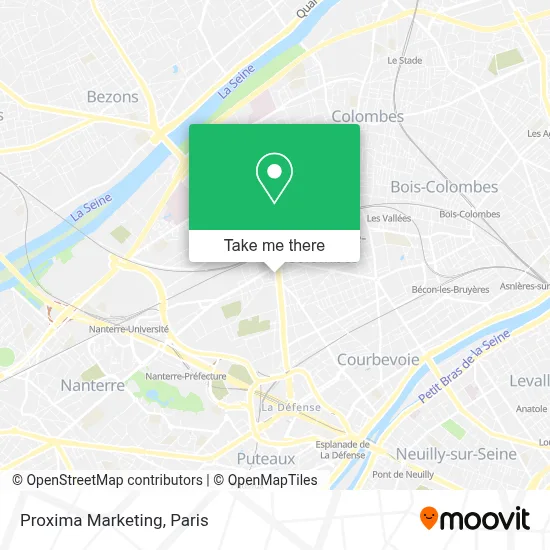Proxima Marketing map