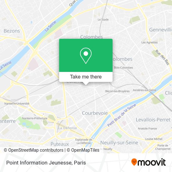 Point Information Jeunesse map