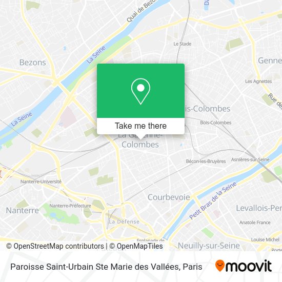 Paroisse Saint-Urbain Ste Marie des Vallées map