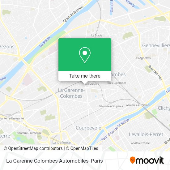 La Garenne Colombes Automobiles map