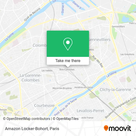 Amazon Locker-Bohort map