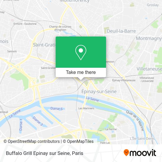 Buffalo Grill Epinay sur Seine map