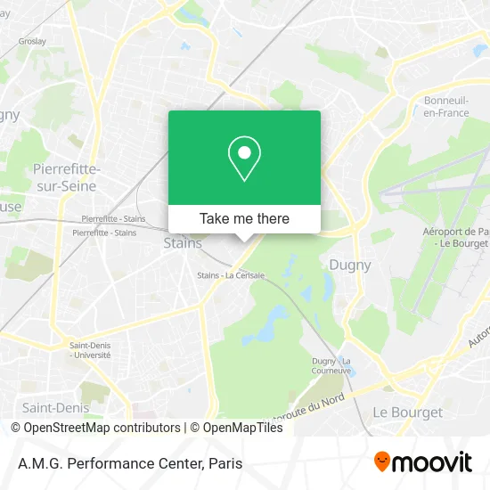 A.M.G. Performance Center map