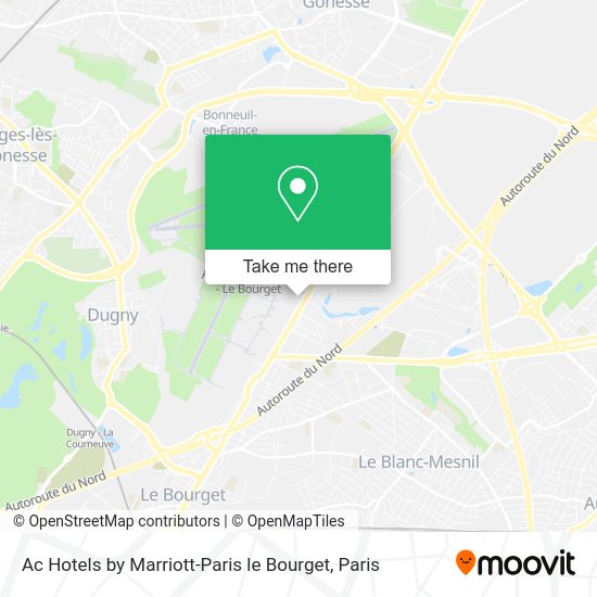 Ac Hotels by Marriott-Paris le Bourget map