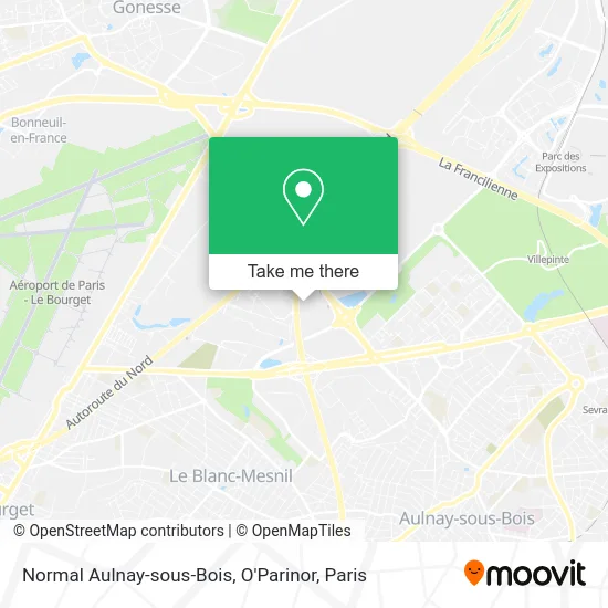 Normal Aulnay-sous-Bois, O'Parinor map