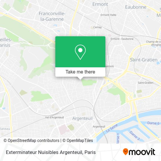 Exterminateur Nuisibles Argenteuil map