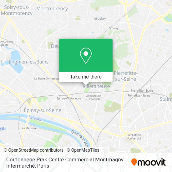 Cordonnerie Prak Centre Commercial Montmagny Intermarché map