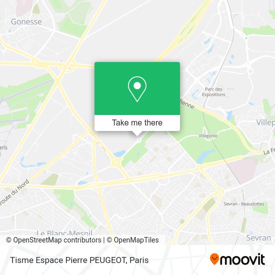 Tisme Espace Pierre PEUGEOT map