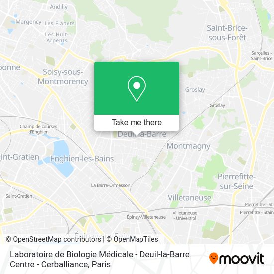Laboratoire de Biologie Médicale - Deuil-la-Barre Centre - Cerballiance map