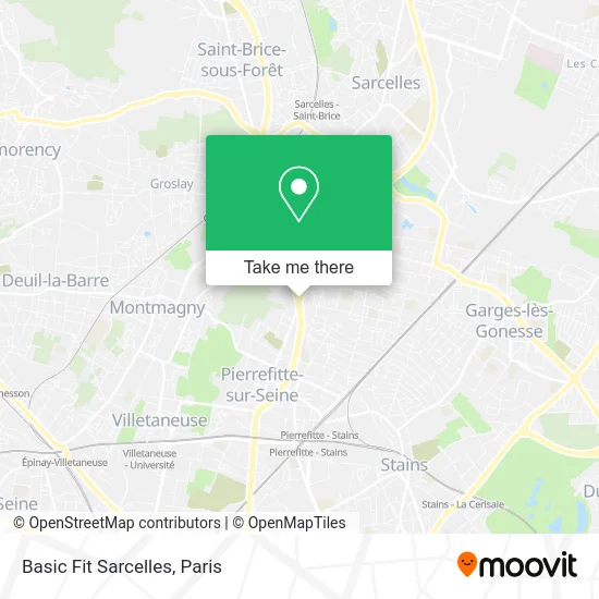Basic Fit Sarcelles map