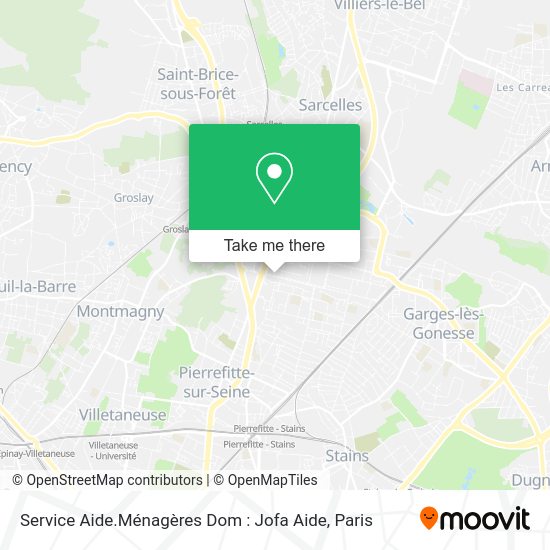 Service Aide.Ménagères Dom : Jofa Aide map