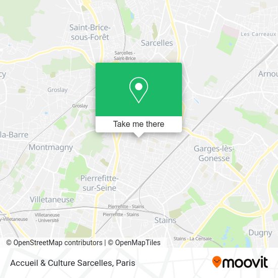 Accueil & Culture Sarcelles map