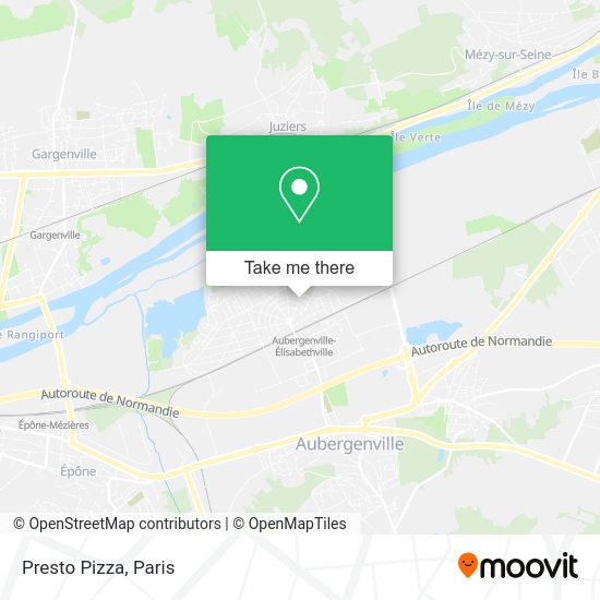 Presto Pizza map