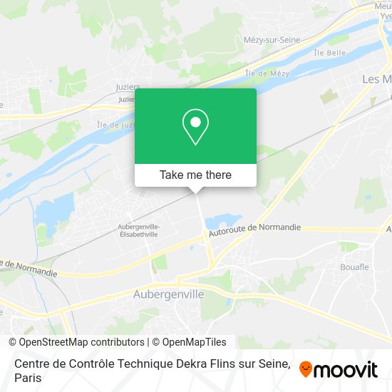 Centre de Contrôle Technique Dekra Flins sur Seine map