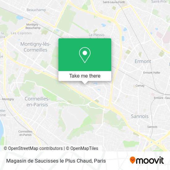 Magasin de Saucisses le Plus Chaud map