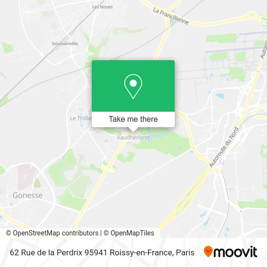 62 Rue de la Perdrix 95941 Roissy-en-France map