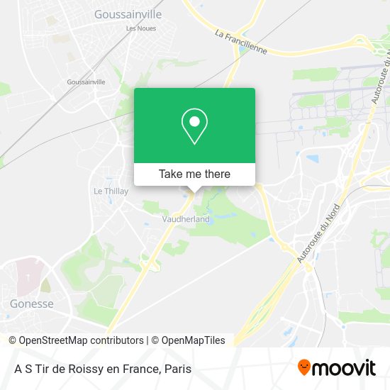 A S Tir de Roissy en France map