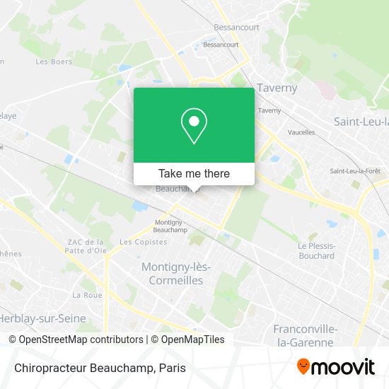 Chiropracteur Beauchamp map