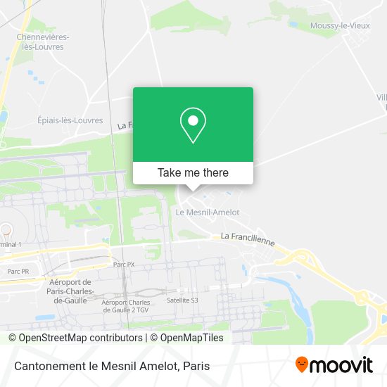 Cantonement le Mesnil Amelot map