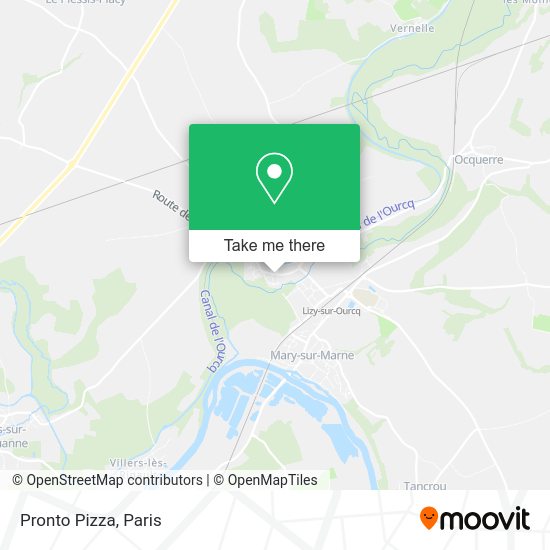 Pronto Pizza map