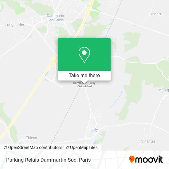 Parking Relais Dammartin Sud map
