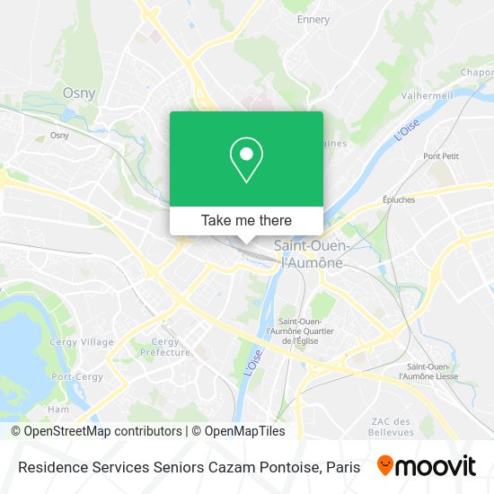 Residence Services Seniors Cazam Pontoise map