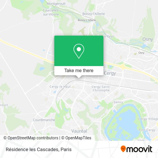 Résidence les Cascades map