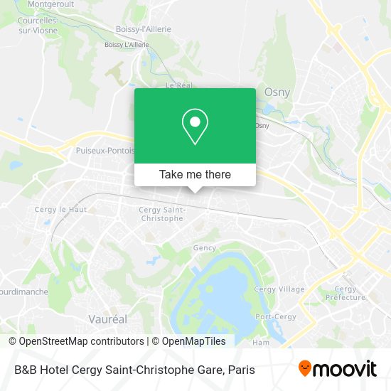 B&B Hotel Cergy Saint-Christophe Gare map