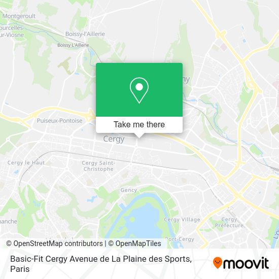 Basic-Fit Cergy Avenue de La Plaine des Sports map