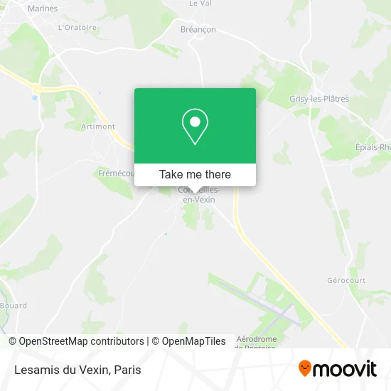 Lesamis du Vexin map
