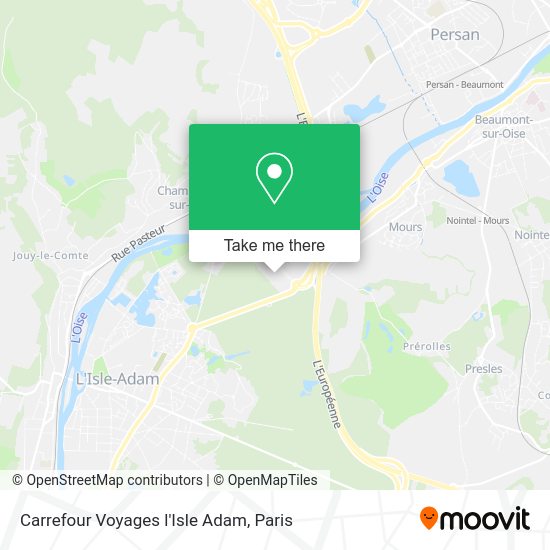 Carrefour Voyages l'Isle Adam map