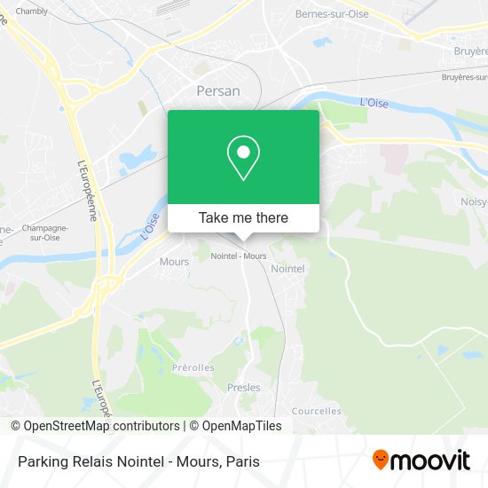 Parking Relais Nointel - Mours map