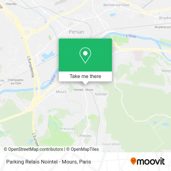 Parking Relais Nointel - Mours map