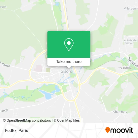 FedEx map