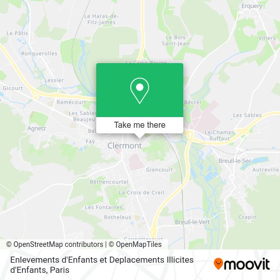 Enlevements d'Enfants et Deplacements Illicites d'Enfants map