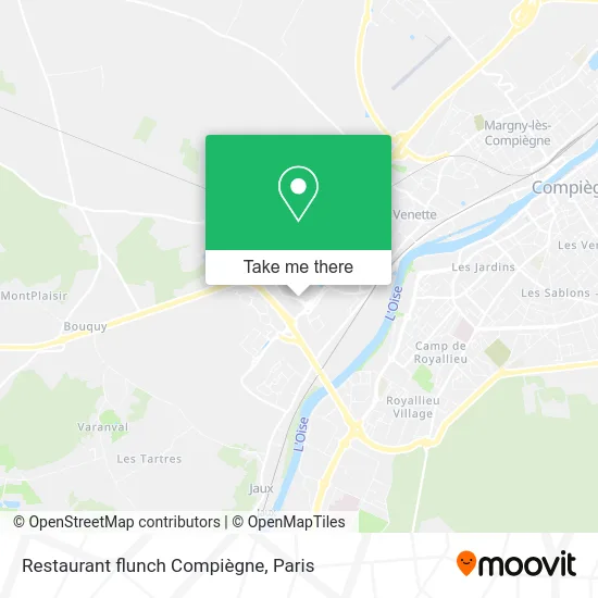 Restaurant flunch Compiègne map