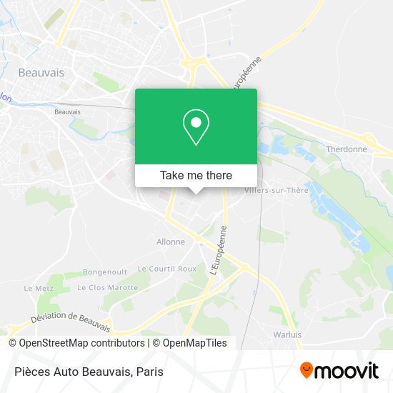 Pièces Auto Beauvais map
