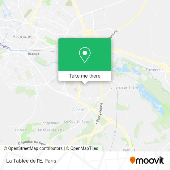 La Tablee de l'E map