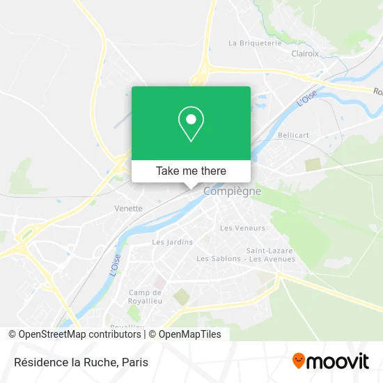 Mapa Résidence la Ruche