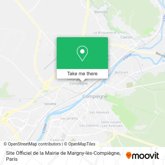 Mapa Site Officiel de la Mairie de Margny-lès-Compiègne