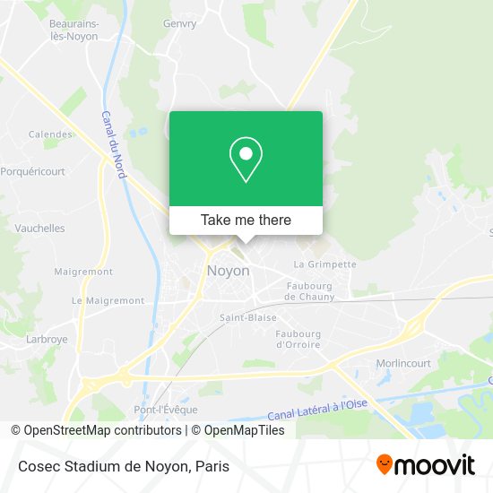 Cosec Stadium de Noyon map