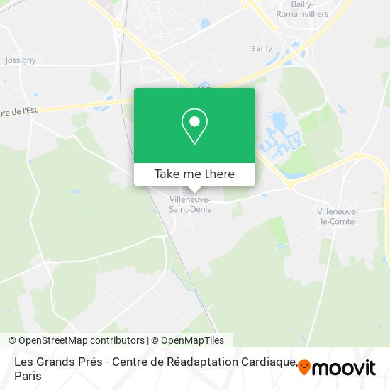 Mapa Les Grands Prés - Centre de Réadaptation Cardiaque