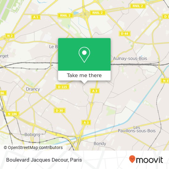 Mapa Boulevard Jacques Decour