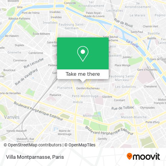 Villa Montparnasse map