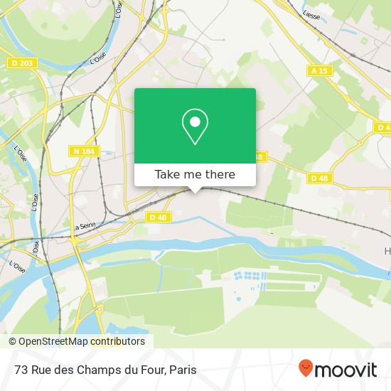 Mapa 73 Rue des Champs du Four
